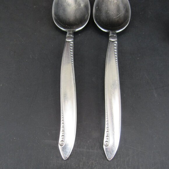 AIRMACK AMK8 Beaded Stainless Flatware Solingen-Germany 4 Pieces-4 Spoons - Picture 3 of 7